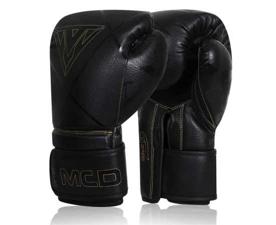 MCD Professional Tx-400 Black Genuine Leather Made Boxing Gloves