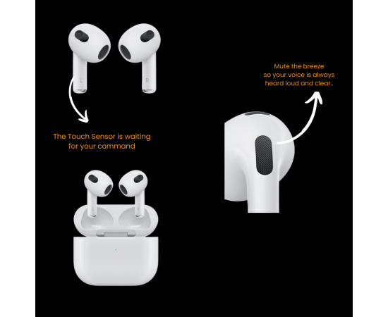 Air Buds 3rd Generation Bluetooth Wireless - White