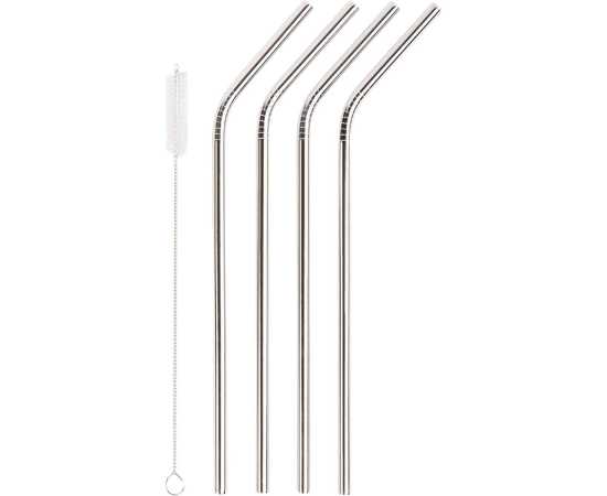 Reusable Metal Stainless Steel Drinking Straw - Pack of 4 PCS