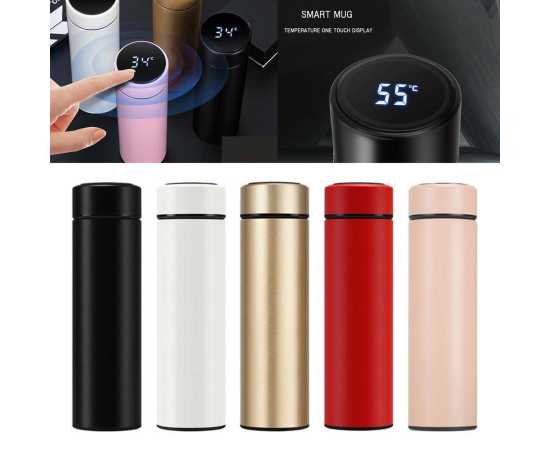 Digital Temperature Display Water Bottle - 500ml Storage Capacity