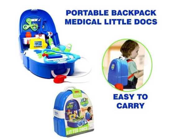 Pretend Play Kitchen & Doctor Briefcase Toy Set For Kids