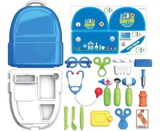 Pretend Play Kitchen & Doctor Briefcase Toy Set For Kids