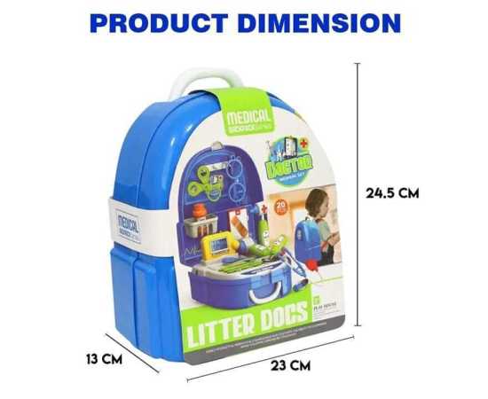 Pretend Play Kitchen & Doctor Briefcase Toy Set For Kids