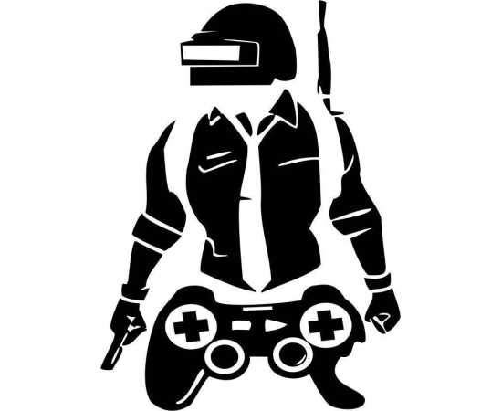 PVC Vinyl Pubg Mobile/Tablet & Bike Sticker - 1 Piece