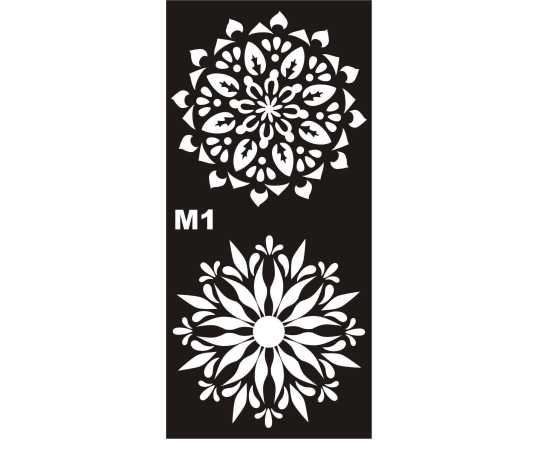 4 Different Designs Full Sheet Mehndi Stencils For Women - Set of 4