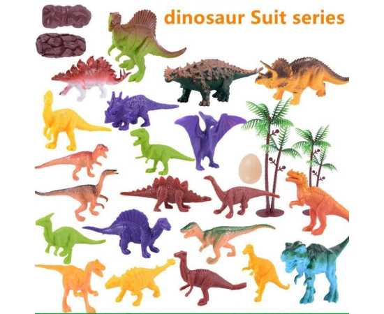 Mini Jurassic Wild Dinosaur Figure Toys - Pack of 100 Pcs