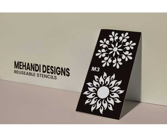 Different Design Mehndi Stickers Sheets - Pack of 4
