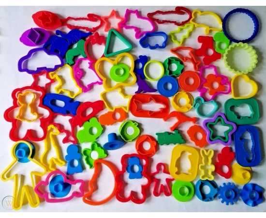 100 Pcs Multi Shapes Cutter for Play Dough & Clay Sand 100 Pcs Multi Shapes Cutter for Play Dough & Clay Sand