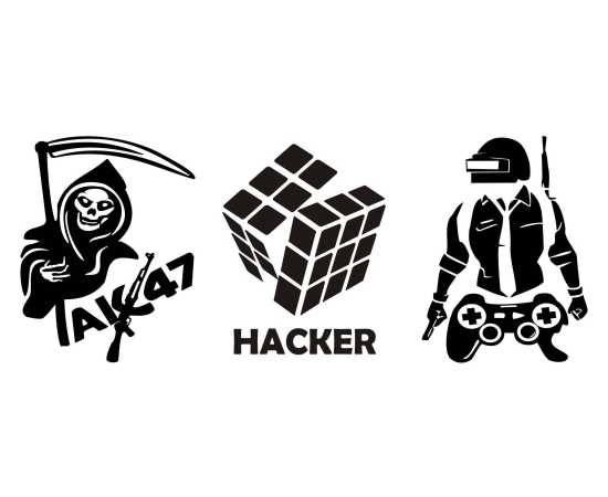 PVC Vinyl Mobile/Tablet & Bike Sticker - Pack of 3