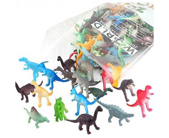 Mini Jurassic Wild Dinosaur Figure Toys - Pack of 100 Pcs