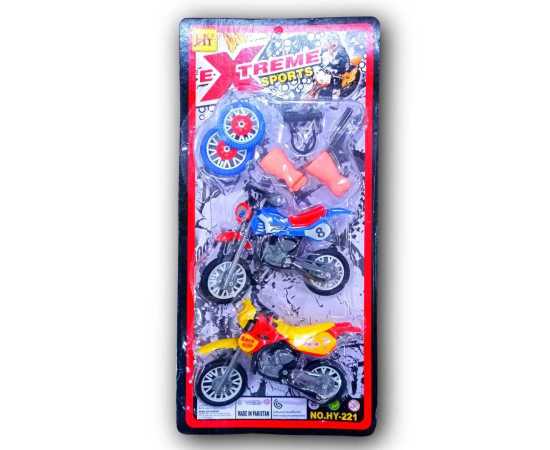 Pack Of 2  Mechanical Bike Toy For Kids