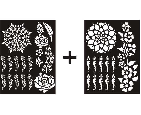 Different Designs Stencils Stickers For Women - 1 Pair