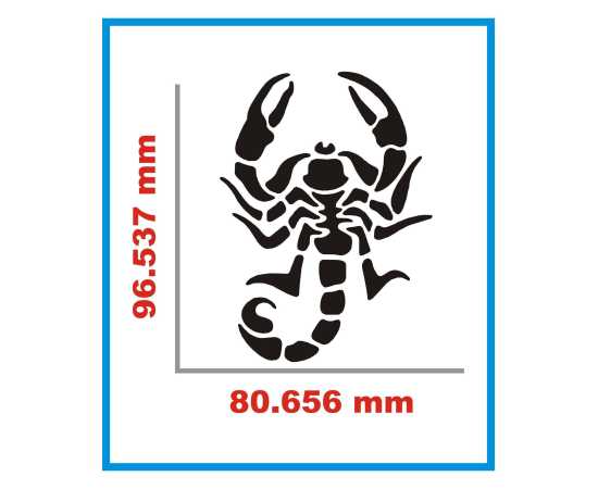 Bike & Car Scorpions Tatto Sticker - Black