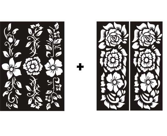 Different Designs Stencils Stickers For Women - Pack of 2