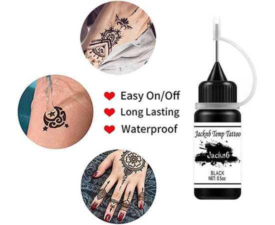 Temporary Tattoo Ink Stencil Black Colors