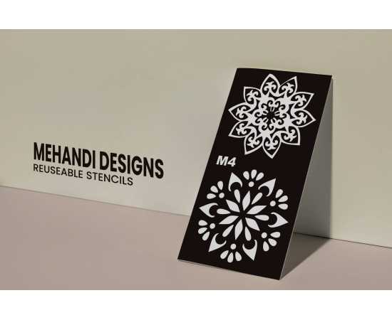 Different Design Mehndi Stickers Sheets - Pack of 4