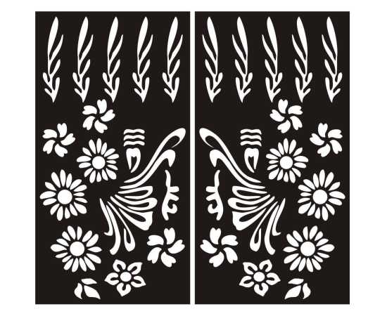 Mehndi Papers Sticker Mix Designs - 1 Pair