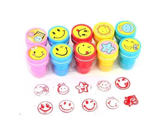 10 PCS Smiley Face Stamps Set