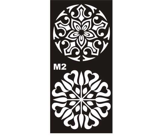 4 Different Designs Full Sheet Mehndi Stencils For Women - Set of 4