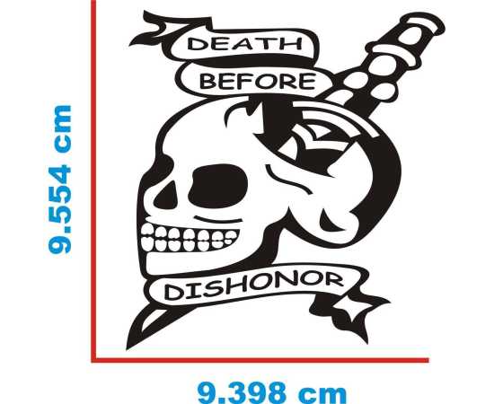 PVC Vinyl Treasure Death Car & Laptop Sticker - 1 PC