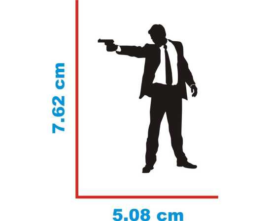 PVC Vinyl Shooting Men Car & Laptop Sticker - 1 PC