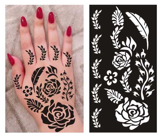 Mehndi Papers Sticker Mix Designs - 1 Pair