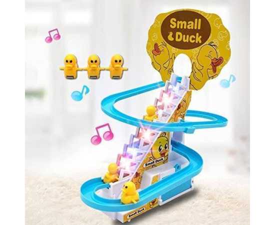 Rollercoaster Electric Duck Climbing Stairs Trackset Toy