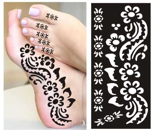 Mehndi Papers Sticker  Mix Designs - 1 Pair