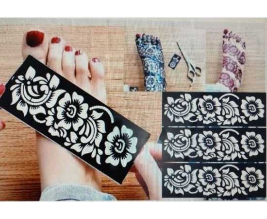 Right & Left Hand Mehndi Papers Mix Designs - 1 Pair
