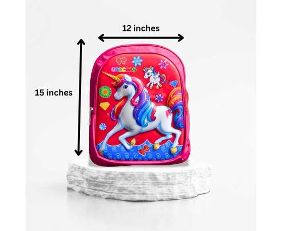 School Bag Emboss For Kids Unicorn Design