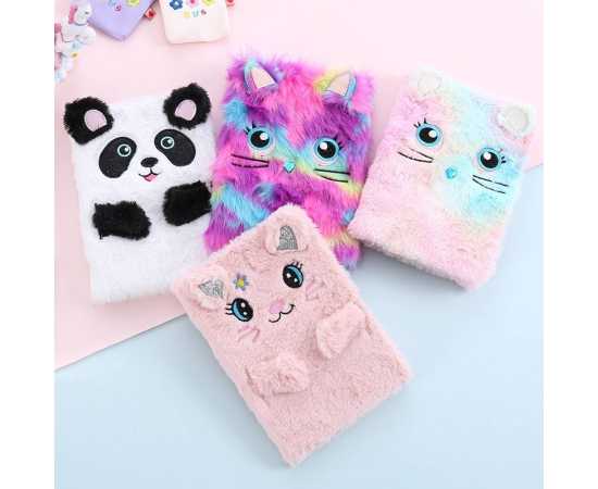 Cartoon Cat Panda Fluffy Diary - 1 Piece