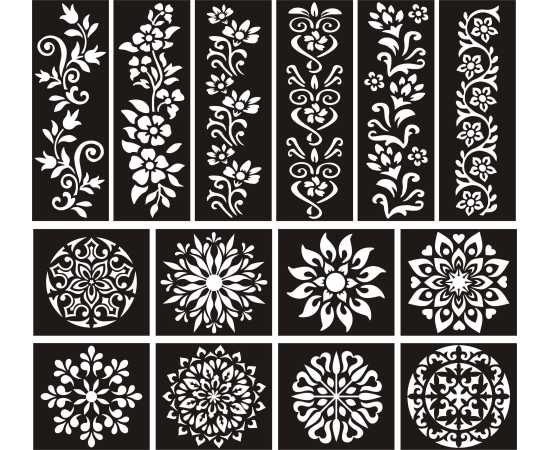 Different Designs Mehndi Sticker Sheets - 1 Set