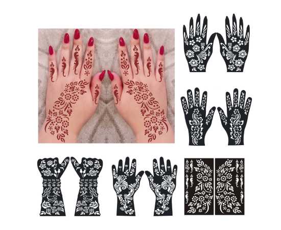 1 Pair Mehndi Stencils Stickers