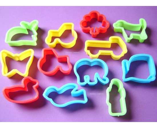 100 Pcs Multi Shapes Cutter for Play Dough & Clay Sand 100 Pcs Multi Shapes Cutter for Play Dough & Clay Sand