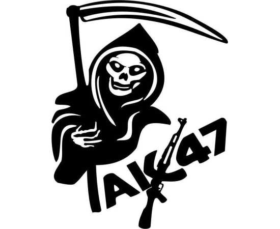PVC Vinyl Ak 47 Mobile/Tablet & Bike Sticker - 1 Piece