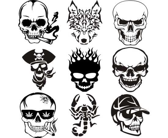 9 Different Designs Tattoo Stickers