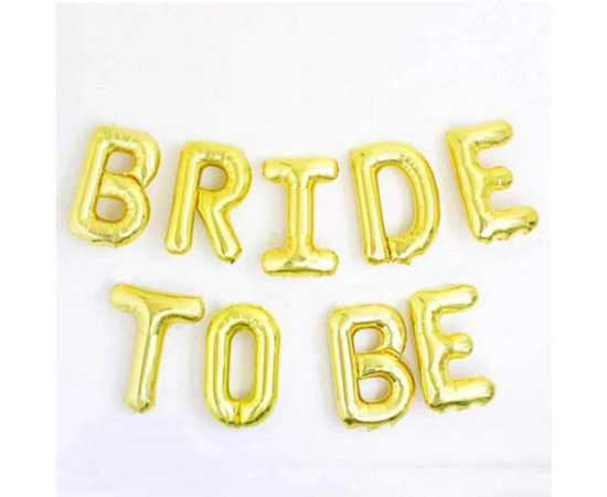 Foil Balloon Set Bride To Be 16" Word Size
