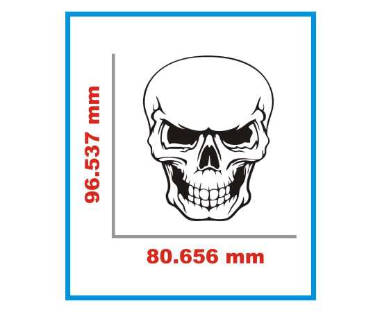 Bike & Car Smile Skull Head Sticker - Black