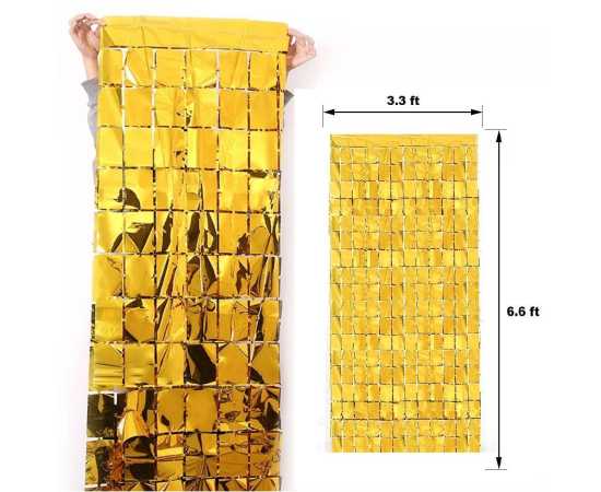 Backdrop Square Shape Wall Decoration Foil Curtains