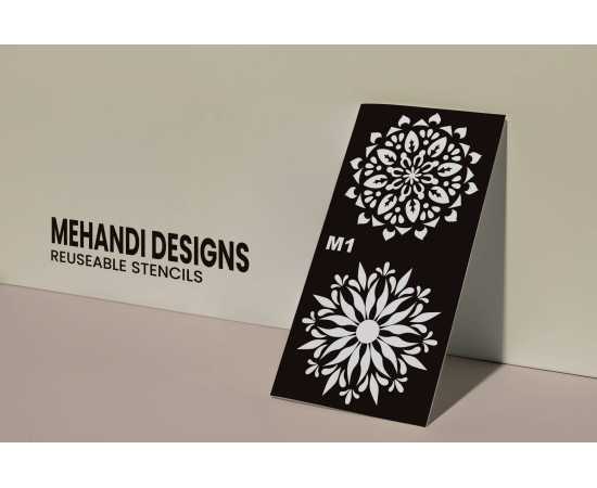 Different Design Mehndi Stickers Sheets - Pack of 4