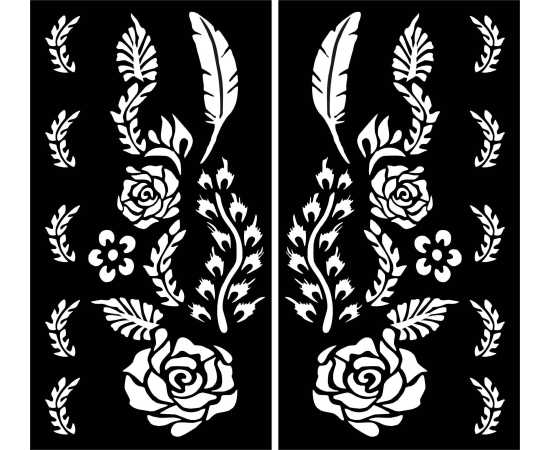 Right & Left Hand Mehndi Sheet - 1 Pair