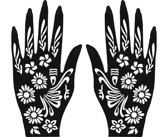 Makeup Beauty Salon Mehndi Papers Mix Design - 1 Pair
