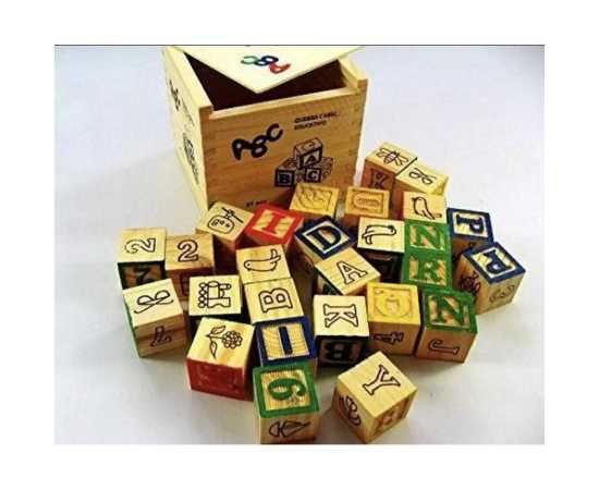 ABC Wood Blocks Box - Pack of 27 PCS