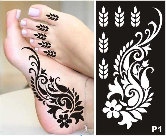1 Pair Mehndi Papers Sheets Multi Designs