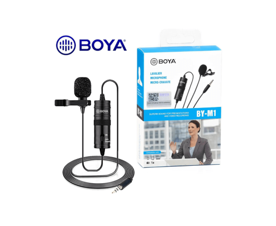 Boya BY-M1 Lavalier Collar Microphone - Black