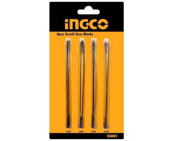 8 Pcs Set INGCO Scroll Saw Blade - Pack of 8