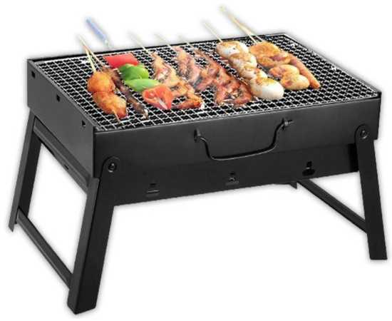 Portable Bar BQ Grill Foldable Suitcase Toaster