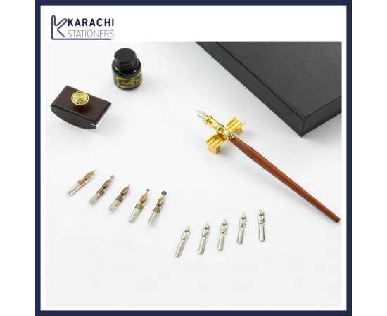 Antique European Multi nib Calligraphy Dip Pen Set