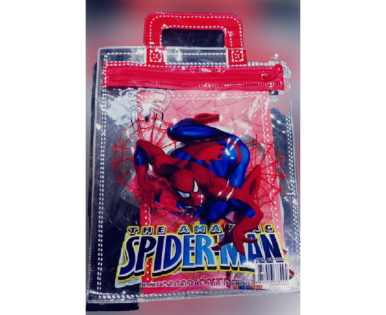 Spider Man Stationary Bag For Kids With Pencil/Eraser/Scale & Diary