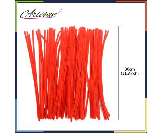Artisan - Pack of 50 - Pipe Cleaner Velvet Sticks